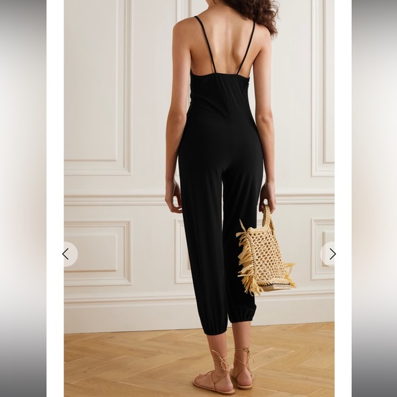 NORMA KAMALI Black Stretch-jersey jumpsuit Small - Picture 2 of 7